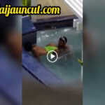 Two Black Lovers Fucking Inside Pool